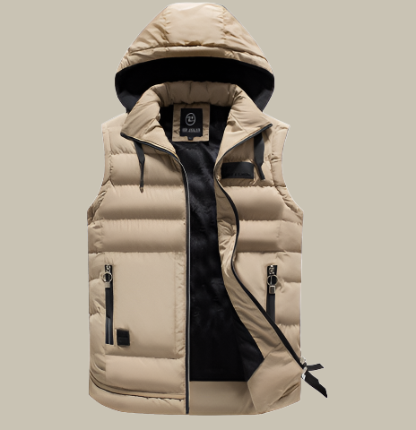 GardeChaud - Gilet Chauffants avec Capuche et Fermeture Éclair