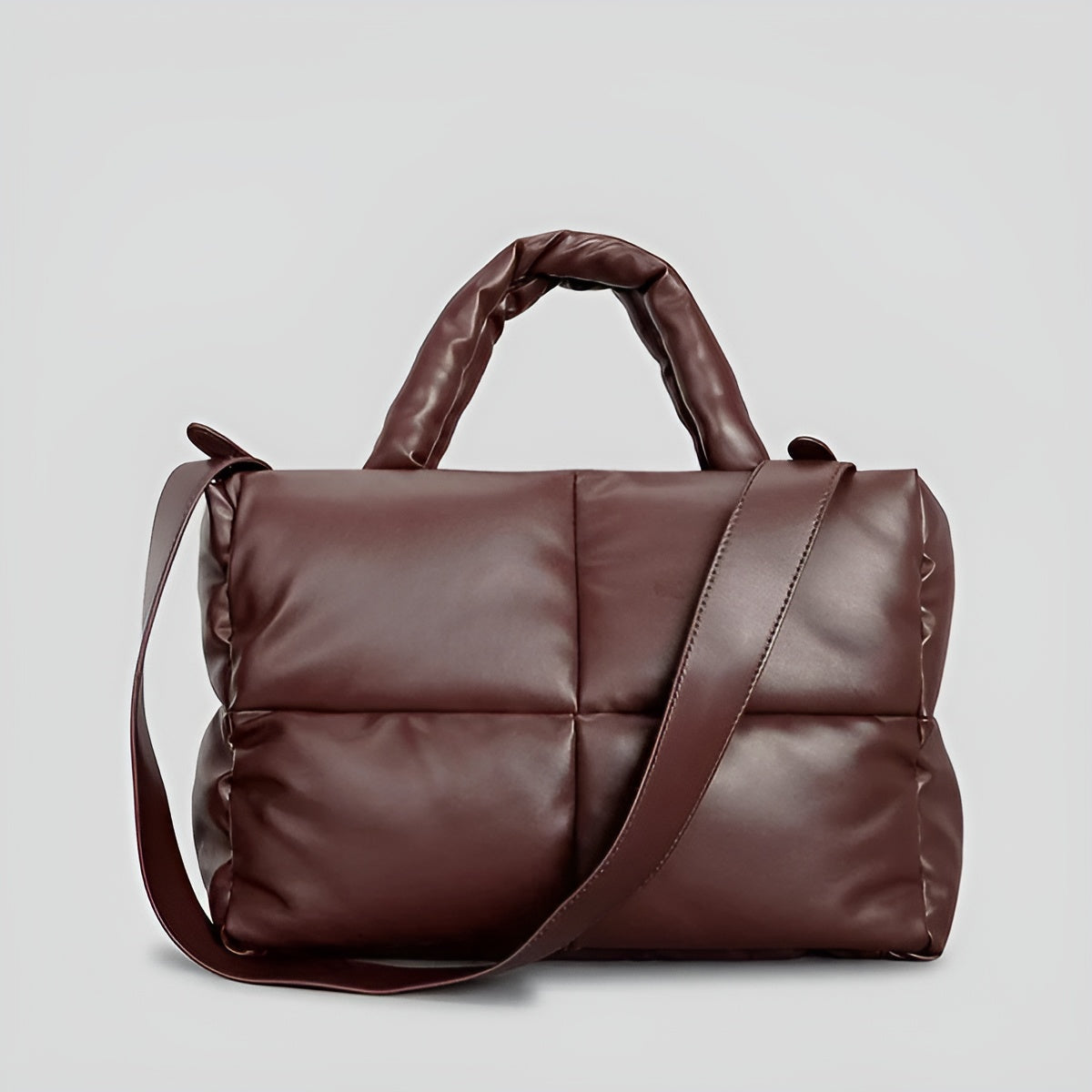 Sac Emily Élégant en Cuir Matelassé Multifonction avec Bandoulière Polyvalente