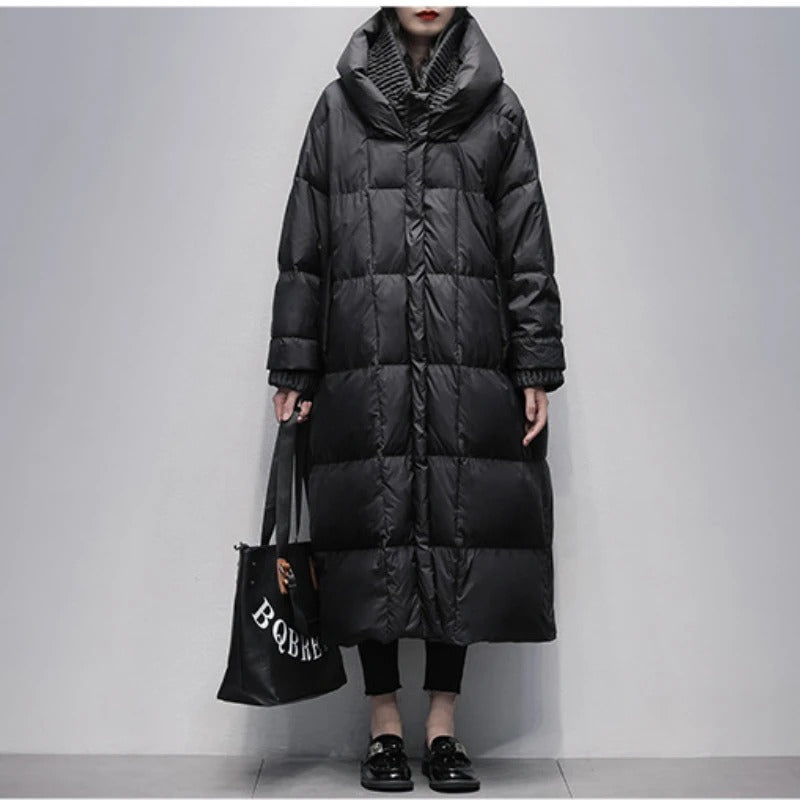Elyra - Doudoune longue en duvet premium pour un hiver élégant