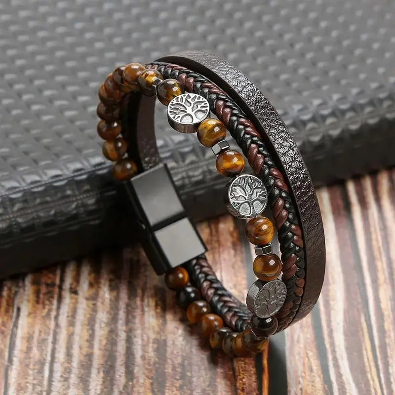 Bracelet en cuir de luxe Élégance Classique