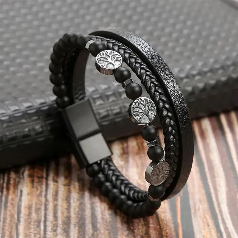 Bracelet en cuir de luxe Élégance Classique