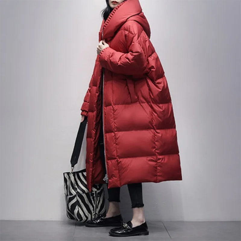 Elyra - Doudoune longue en duvet premium pour un hiver élégant