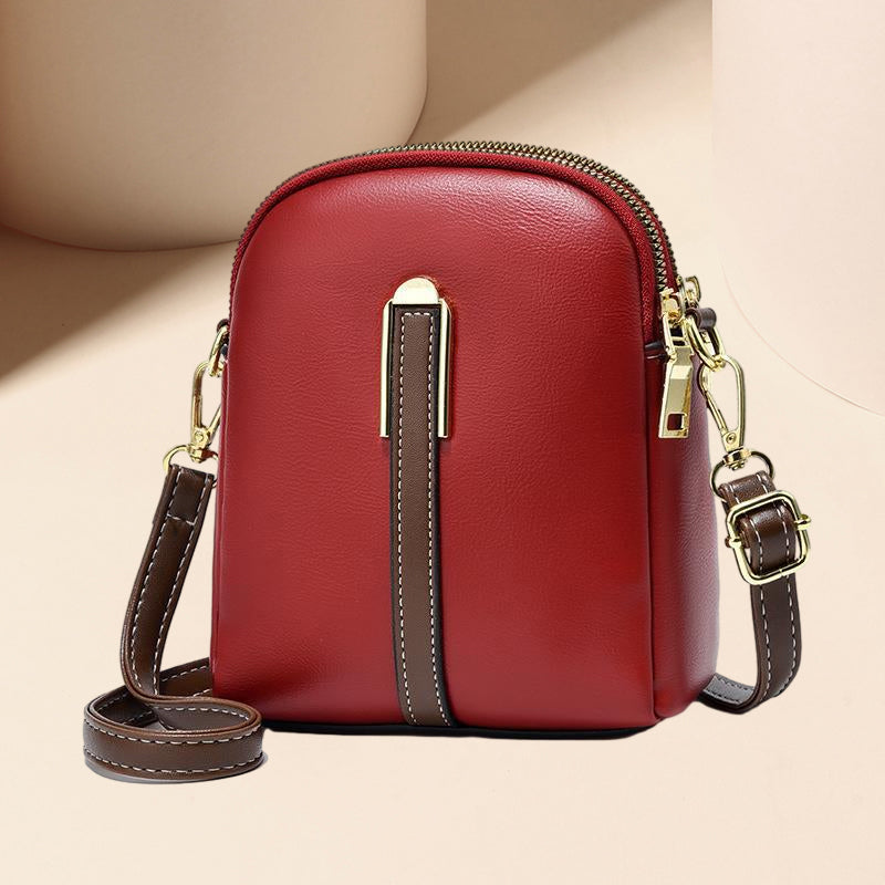 Sac en cuir élégance à blocs de couleurs de luxe
