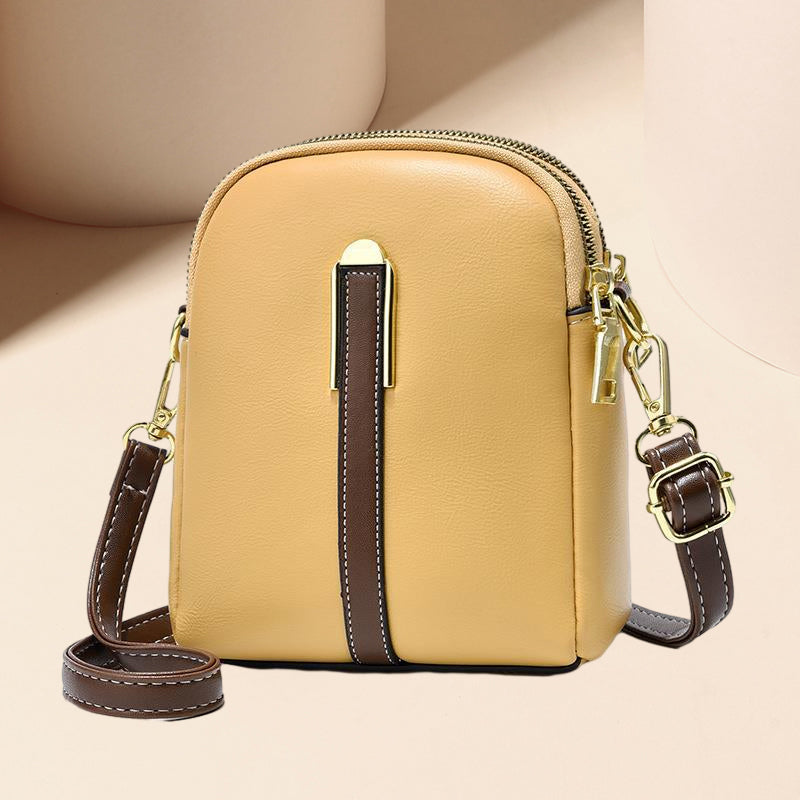Sac en cuir élégance à blocs de couleurs de luxe