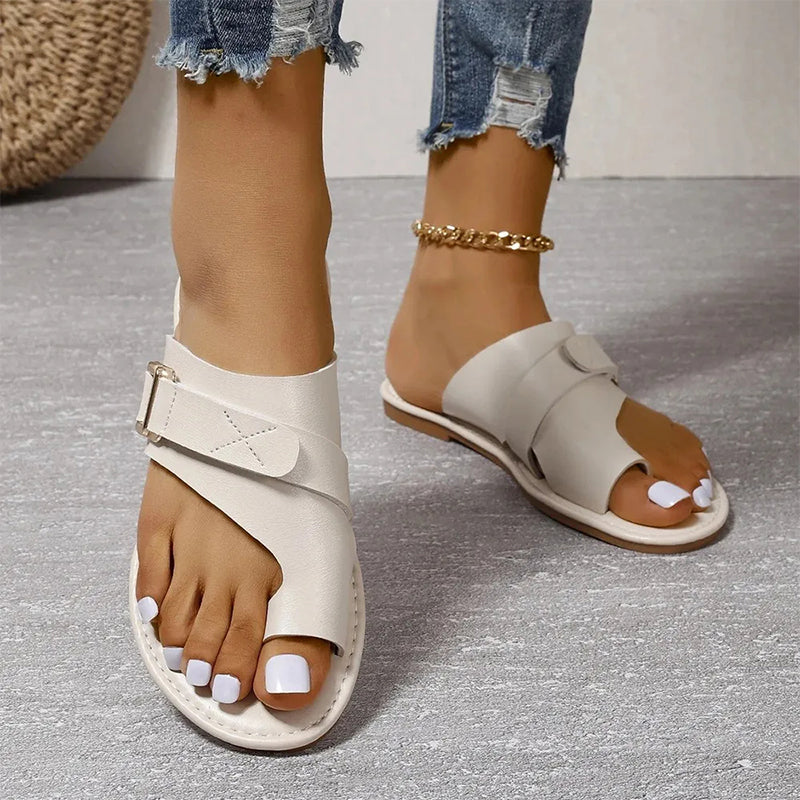 LuxeStride - Sandales en cuir orthopédiques haut de gamme