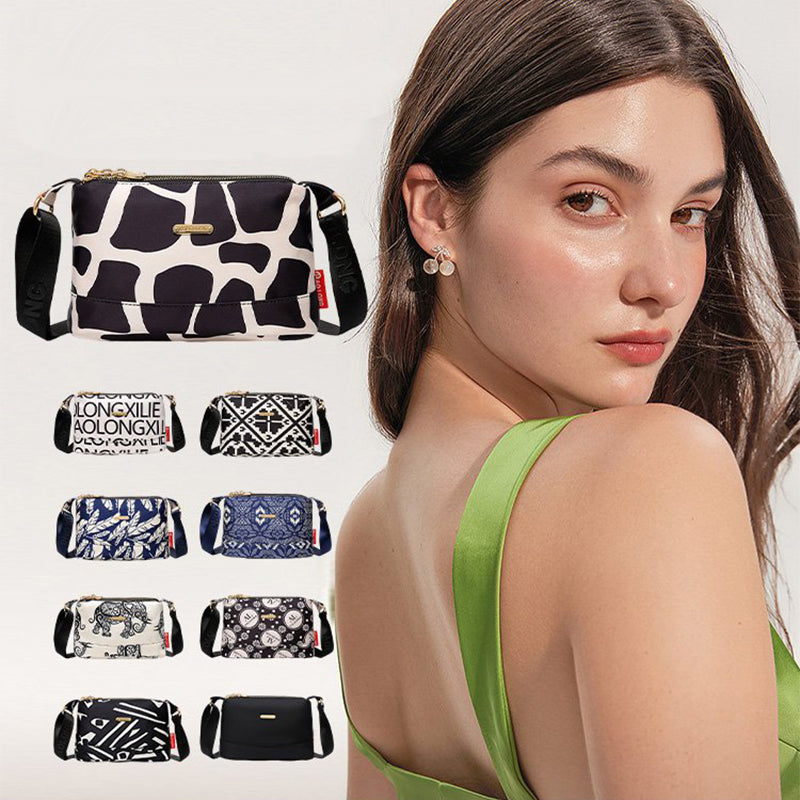 Sac à bandoulière chic en cuir avec multiples poches pour femme, design élégant et pratique