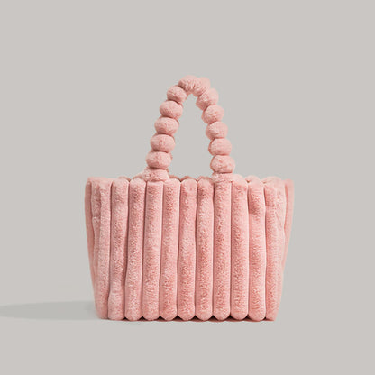 Sac de Transport Luxe en Peluche CloudPuff, Confort et Élégance pour Vos Accessoires
