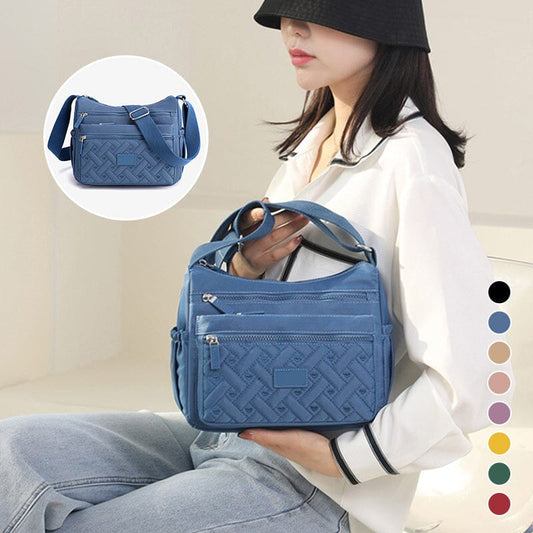 Sac Messenger Luxe en Nylon Imperméable avec Bandoulière Ajustable