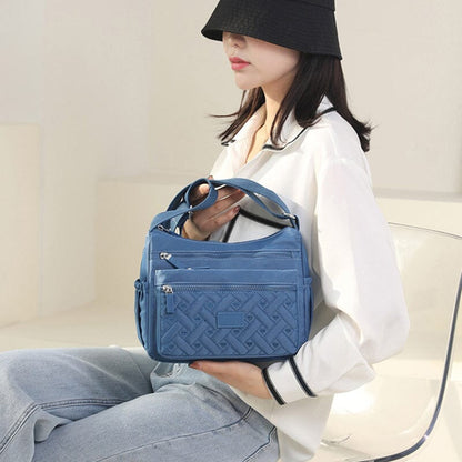 Sac Messenger Luxe en Nylon Imperméable avec Bandoulière Ajustable