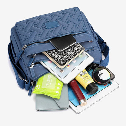 Sac Messenger Luxe en Nylon Imperméable avec Bandoulière Ajustable