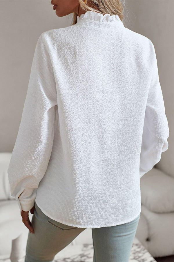 Olino - T-shirt de loisir premium à manches longues unis
