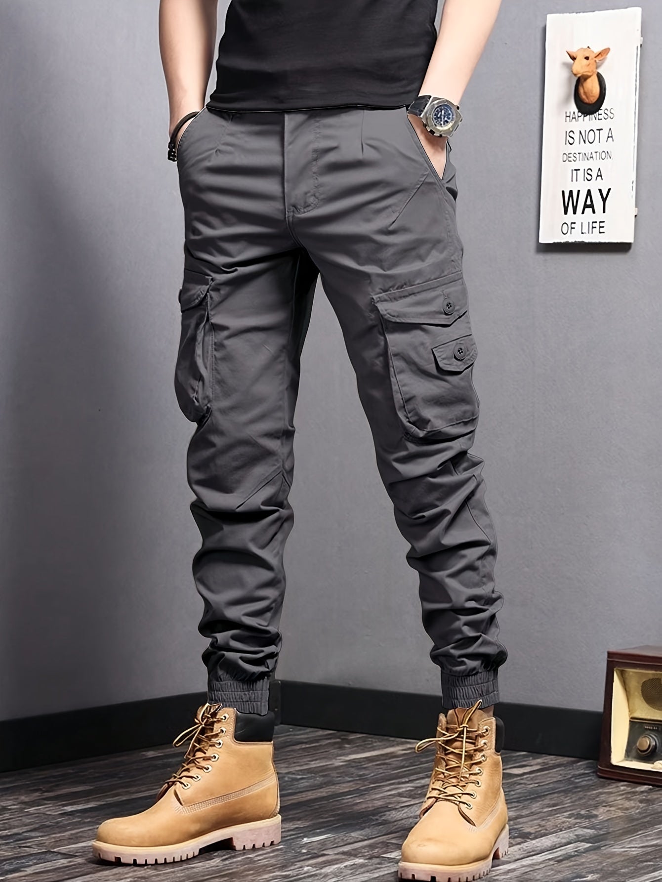 Pantalon cargo homme premium en tissu stretch - Confort et style signé Atelier Sartorial