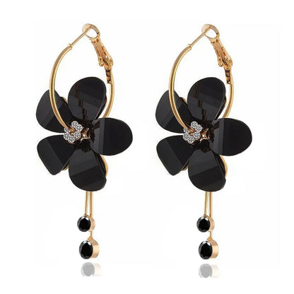 Boucles d'oreilles Élégance Fleurie en Lilas