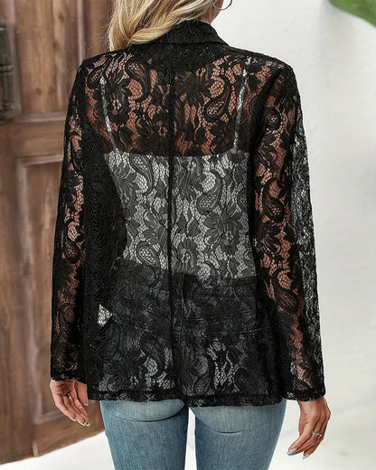 Veste Élégante en Dentelle pour Femmes Parisienne Chic