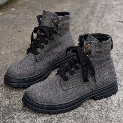 Bottines en Denim Lace-Up de Luxe by Amara