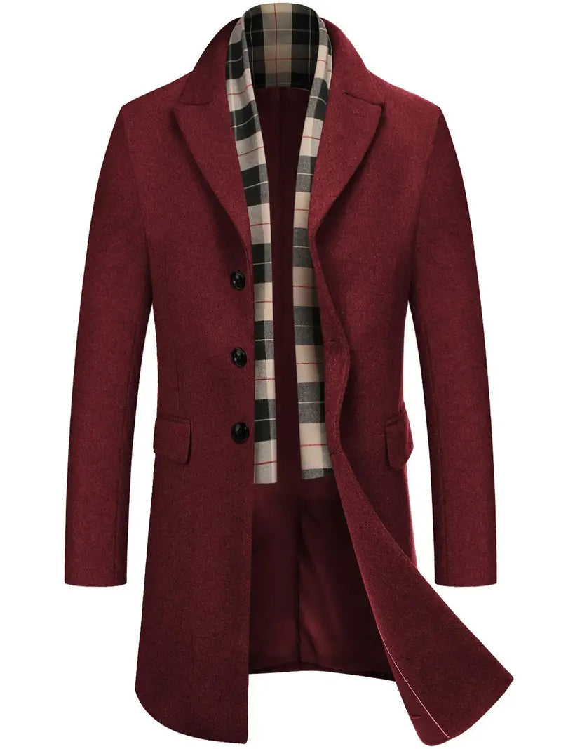 Manteau Élégant en Laine pour Homme avec Col Amovible de la Collection Savoyard