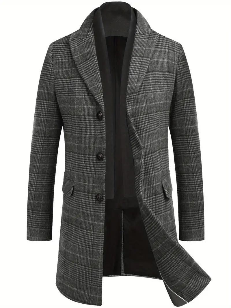 Manteau Élégant en Laine pour Homme avec Col Amovible de la Collection Savoyard