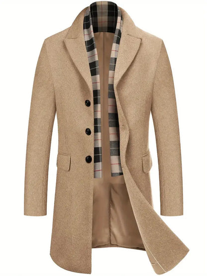 Manteau Élégant en Laine pour Homme avec Col Amovible de la Collection Savoyard