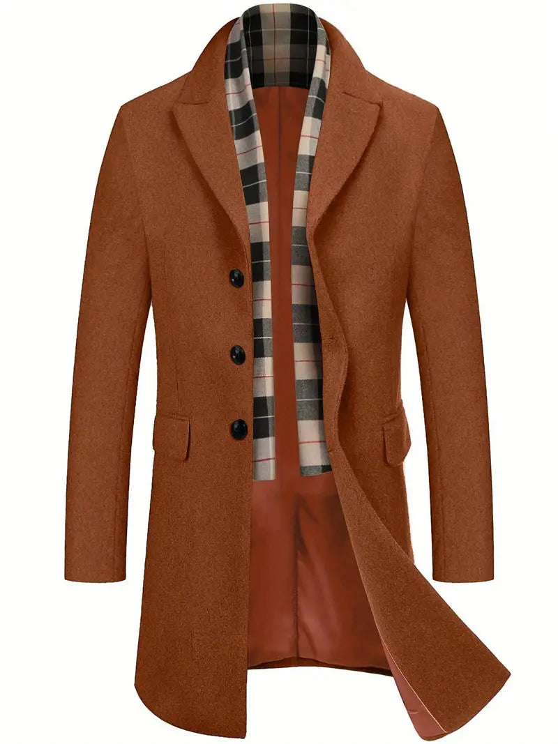 Manteau Élégant en Laine pour Homme avec Col Amovible de la Collection Savoyard