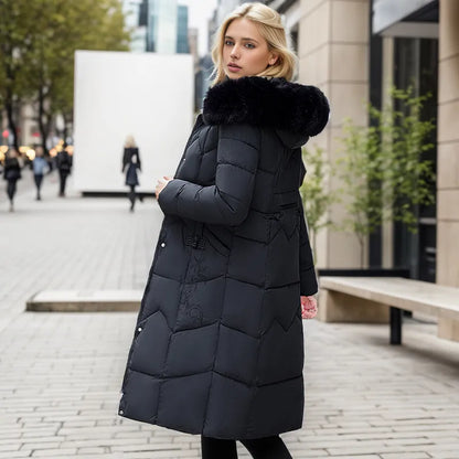 Manteau d'Hiver Élégant Long Enveloppant