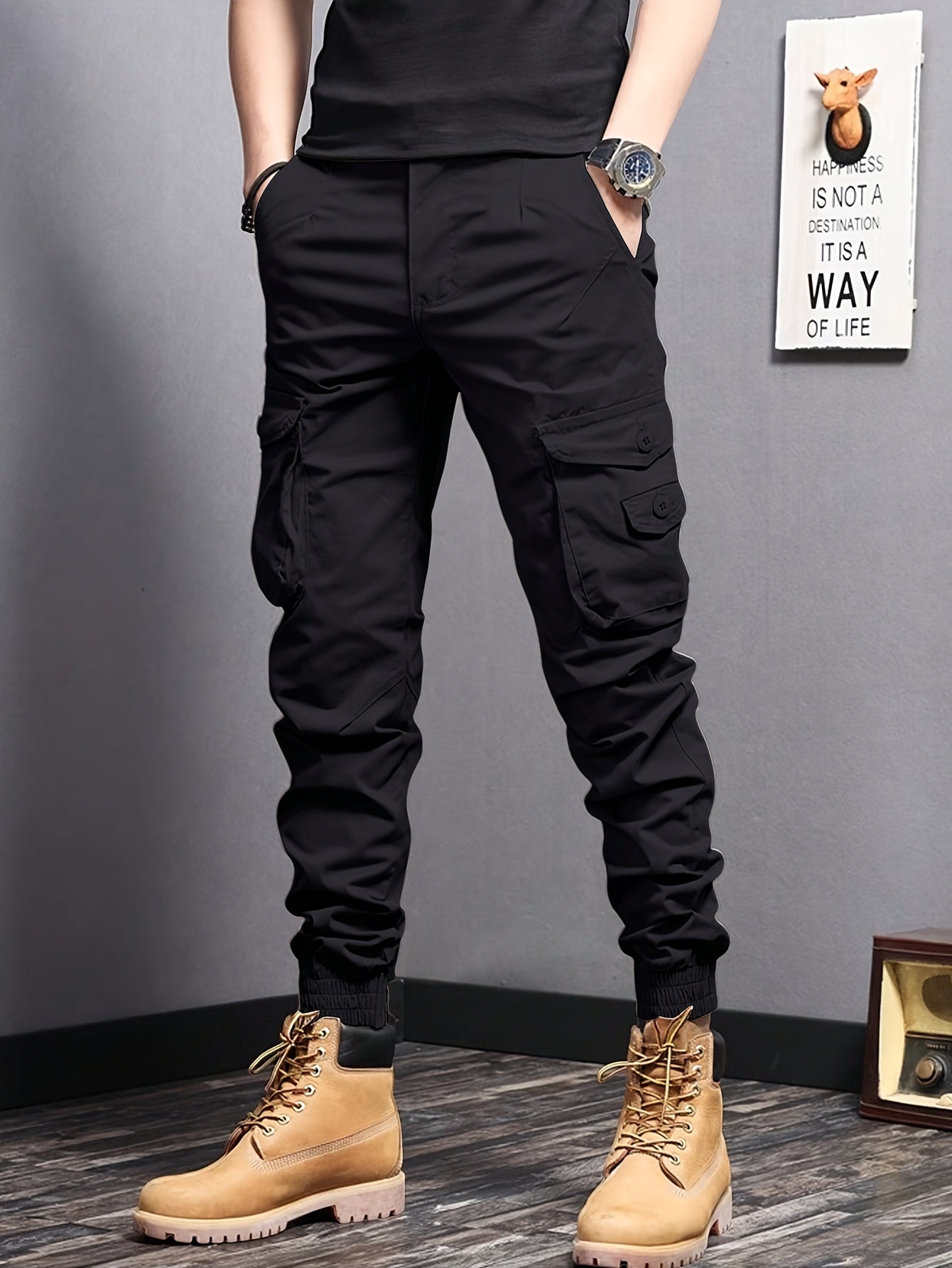 Pantalon cargo homme premium en tissu stretch - Confort et style signé Atelier Sartorial