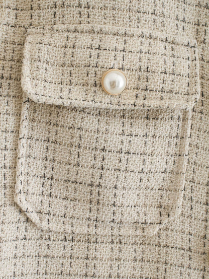 Manteau Élégance Perle - Veste pour femmes avec boutons décoratifs en perles