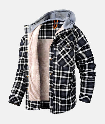 Veste Élégante à Carreaux en Flanelle - Tissu Premium - Modèle Raffiné et Confortable