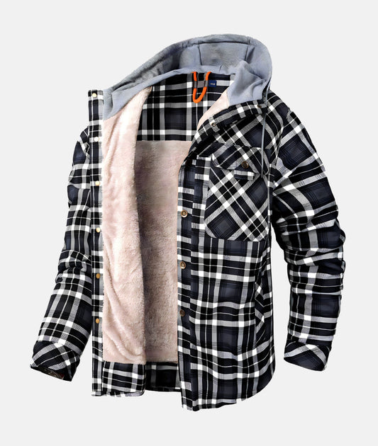 Veste Élégante à Carreaux en Flanelle - Tissu Premium - Modèle Raffiné et Confortable