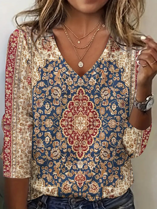 Lina - Chemise Haut élégant à col asymétrique et manches fluides