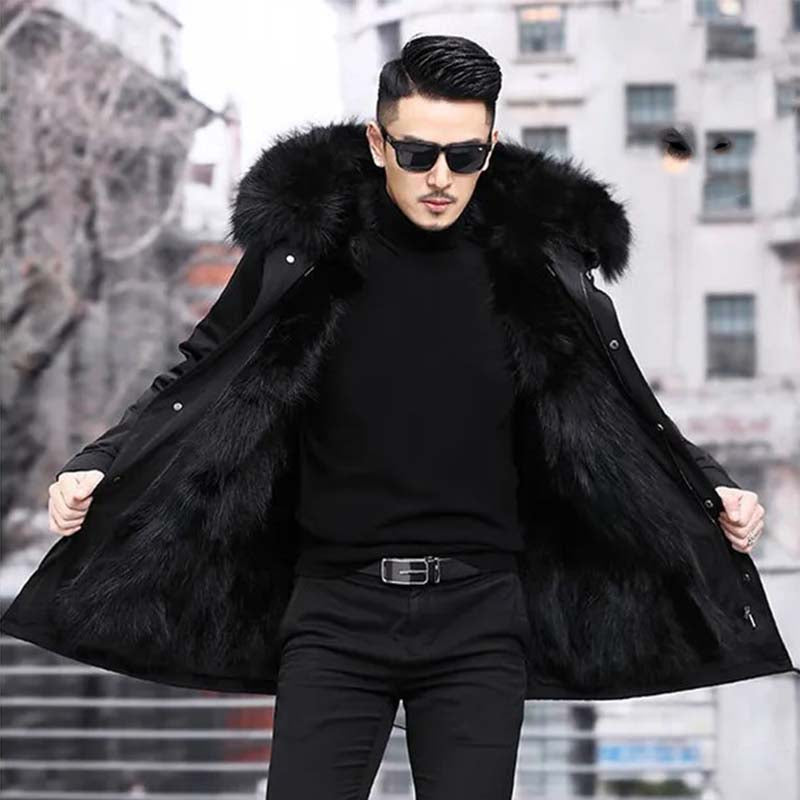 Veste d'hiver élégante pour homme avec doublure en fourrure de la collection Montier