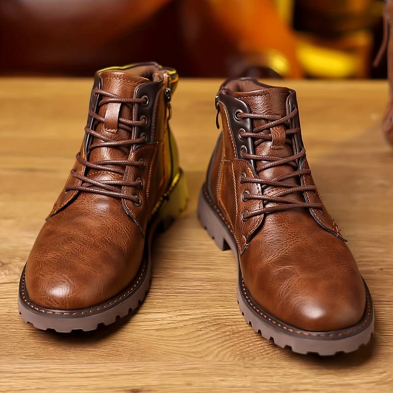 Édition Prestige - Bottines en Cuir Authentique pour Homme