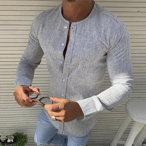 Chemise homme en coton premium à manches longues élégante et raffinée