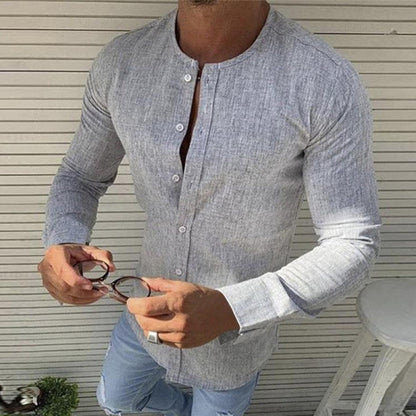 Chemise homme en coton premium à manches longues élégante et raffinée