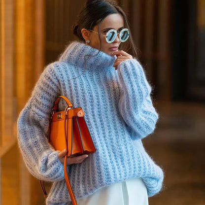 Élégance Suprême - Pull à col roulé | Pull tricoté raffiné et moderne pour femme