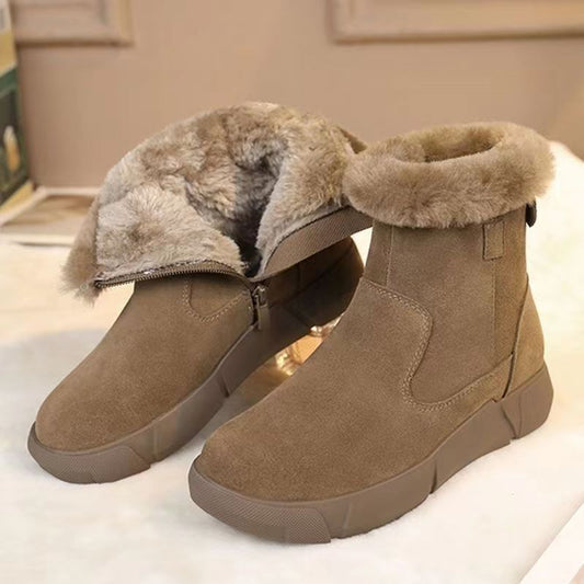 Liorah - Bottines pour Femme à Talon Plat avec Doublure Chaude en Polaire