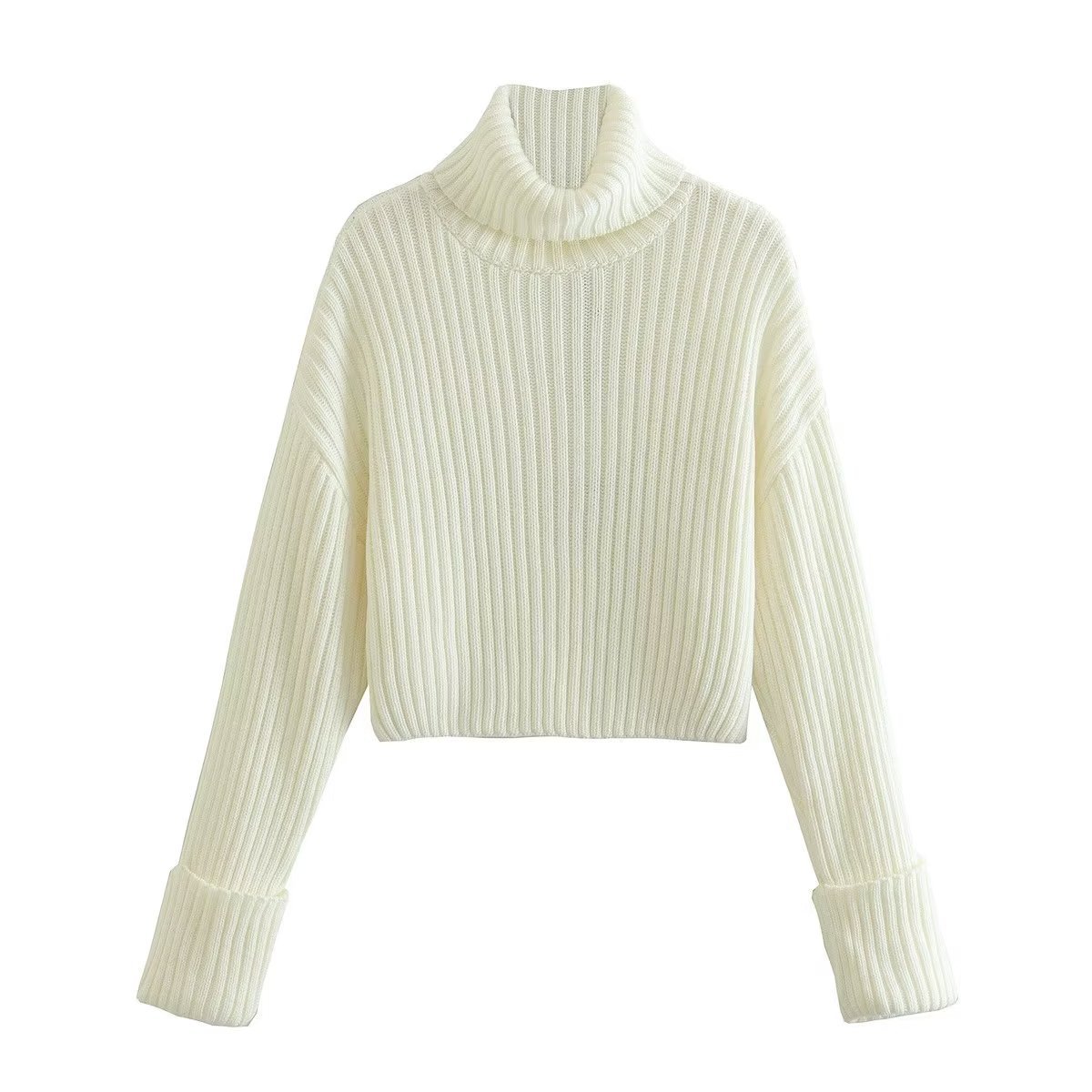 Pull Haut de Gamme Femme Col Roulé Texturé by Celeste