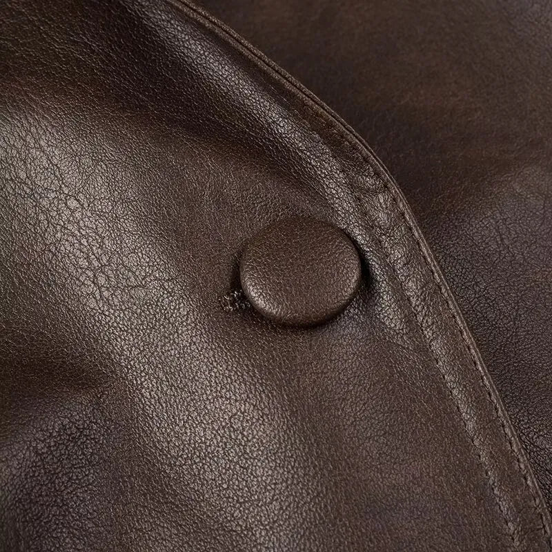 Vega - Manteau Retro à Col en V pour Femme