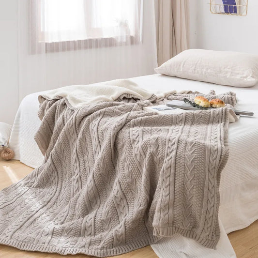 Plaid tricoté vintage de luxe au design raffiné