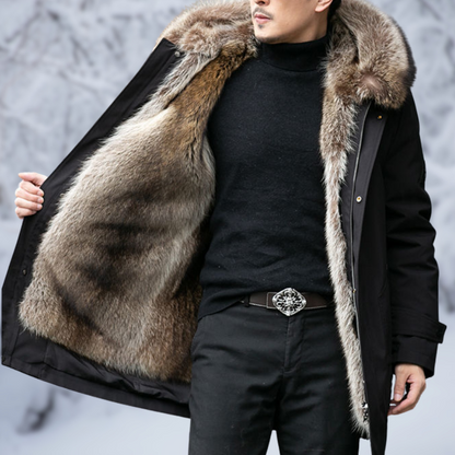 Veste d'hiver élégante pour homme avec doublure en fourrure de la collection Montier