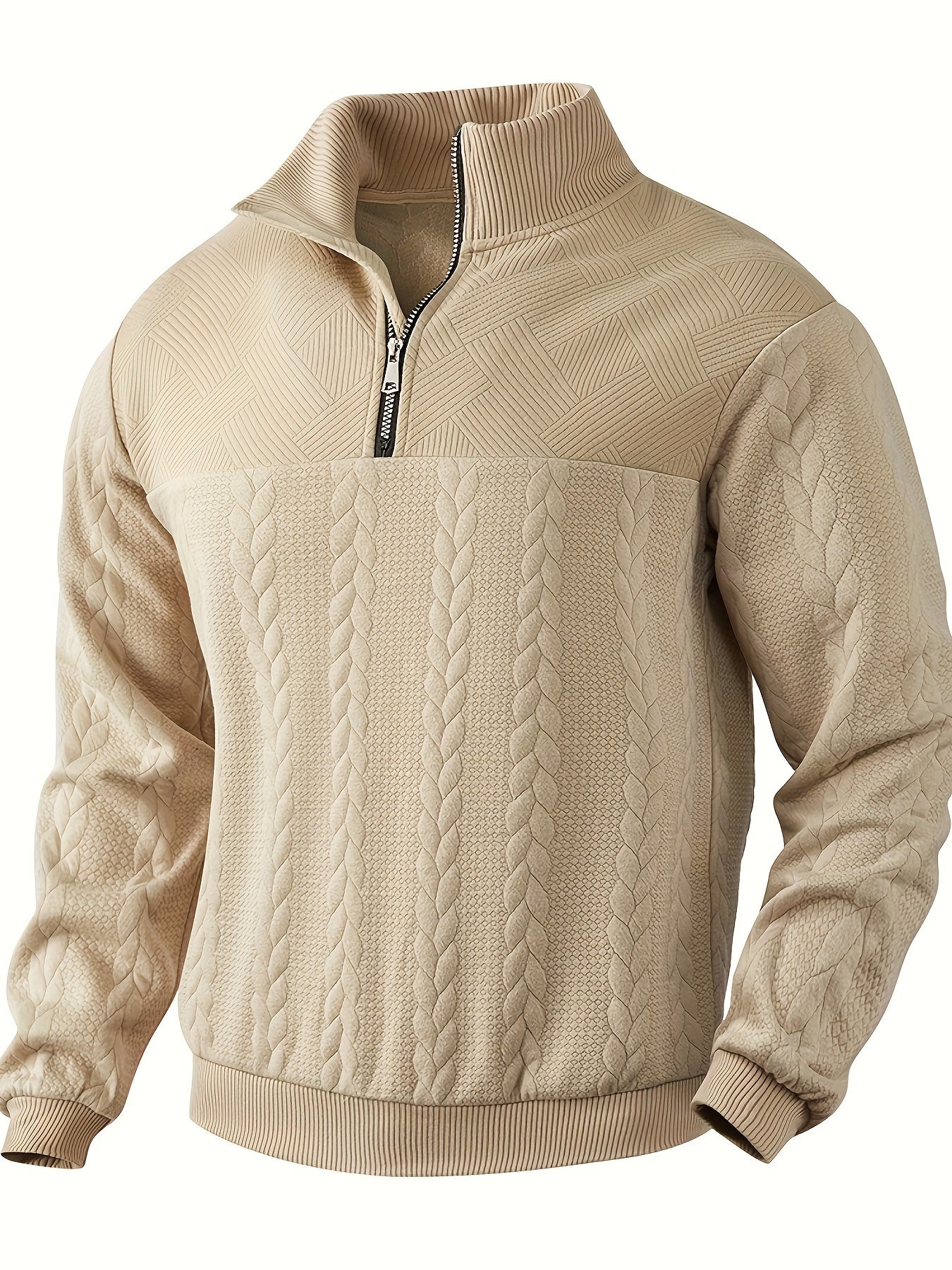 Pull rétro homme avec col zippé élégant