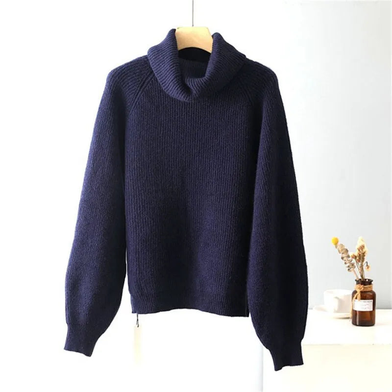 Pull-over Col Roulé Élégant Clara pour Femme