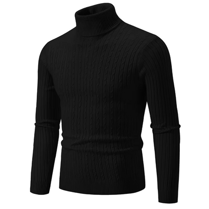 ChaleurLuxe - Pull en maille à col roulé ultra chaud et confortable