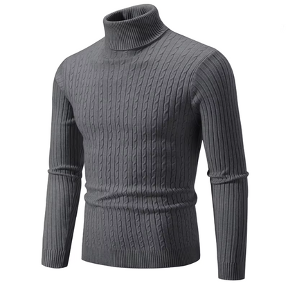 ChaleurLuxe - Pull en maille à col roulé ultra chaud et confortable