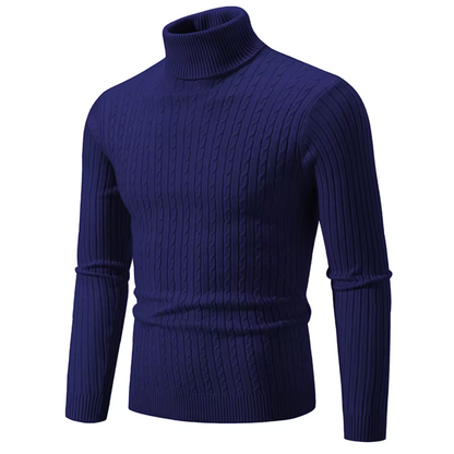 ChaleurLuxe - Pull en maille à col roulé ultra chaud et confortable