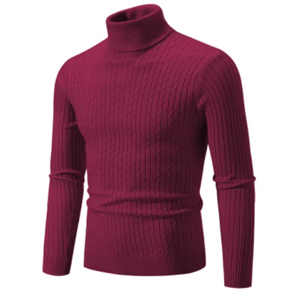 ChaleurLuxe - Pull en maille à col roulé ultra chaud et confortable