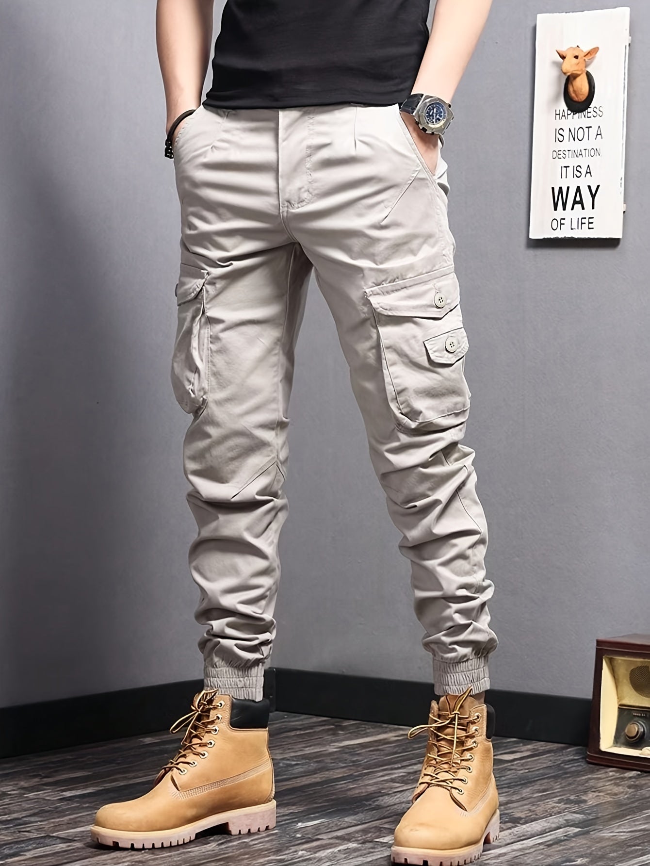 Pantalon cargo homme premium en tissu stretch - Confort et style signé Atelier Sartorial