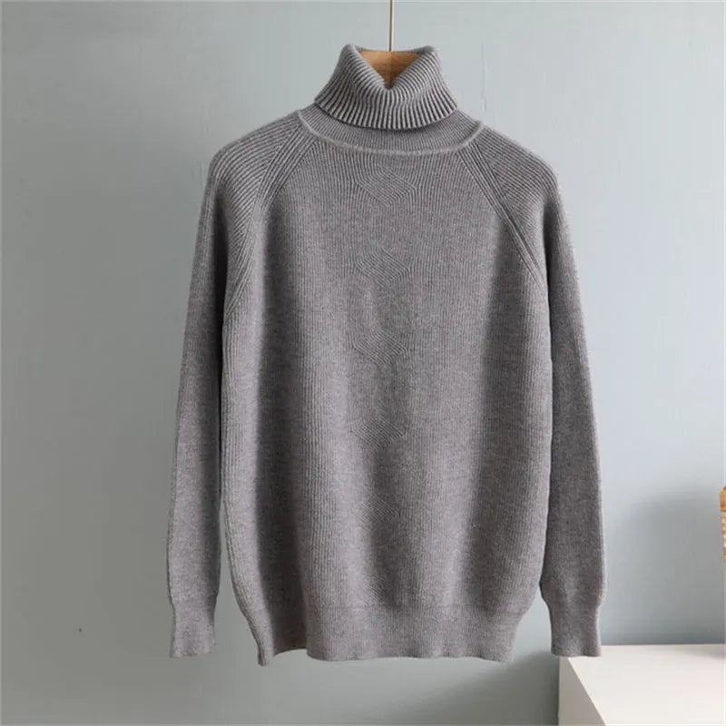 Pull-over Col Roulé Élégant Clara pour Femme