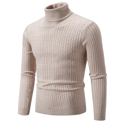 ChaleurLuxe - Pull en maille à col roulé ultra chaud et confortable