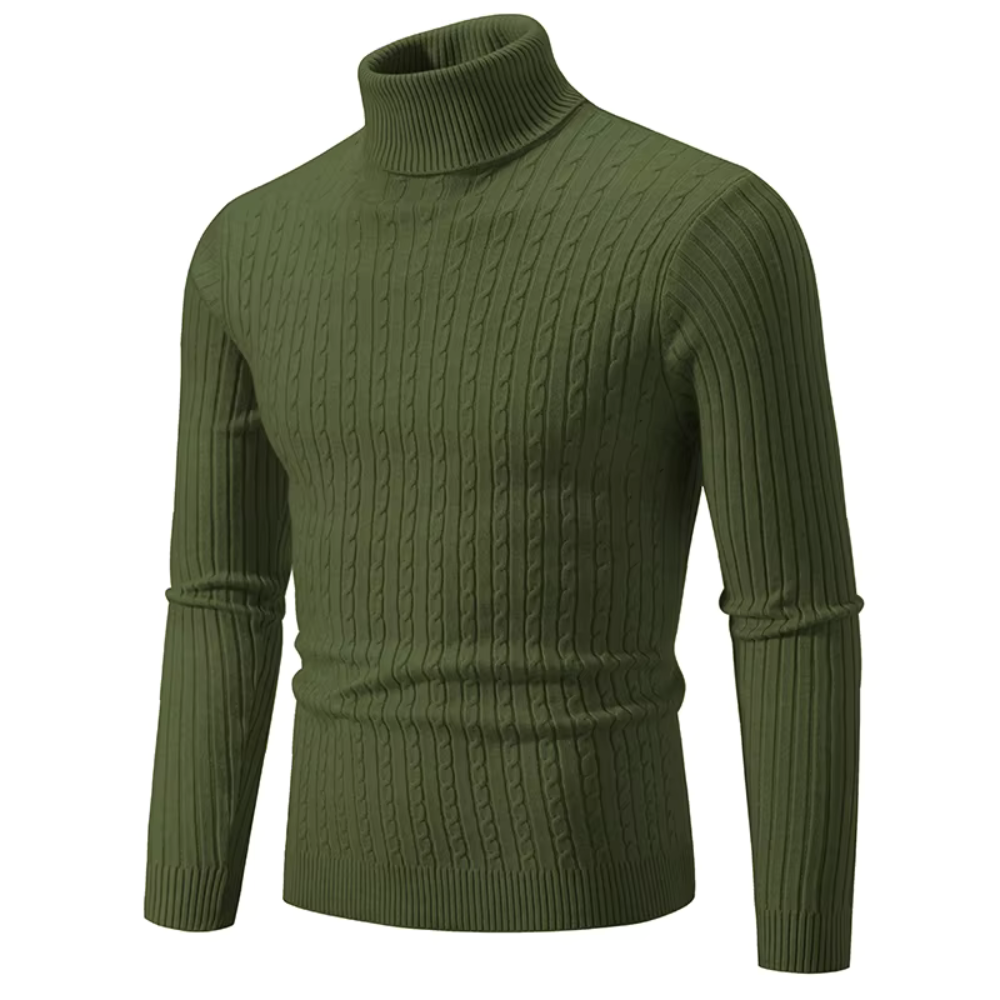 ChaleurLuxe - Pull en maille à col roulé ultra chaud et confortable