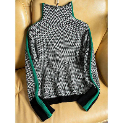 LuxeFemme - Pull en cachemire à col haut pour femme